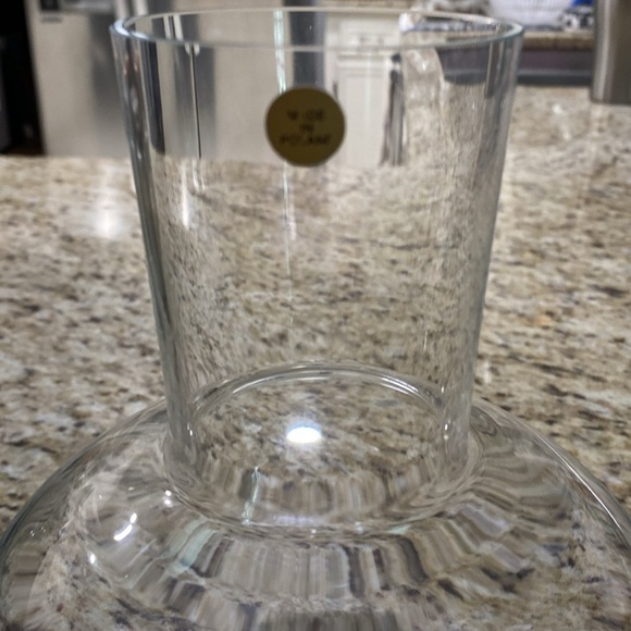 Polish Clear Glass Tumble Up Bedside Carafe Water Carafe Hotel Style Elegant - Picture 7 of 11